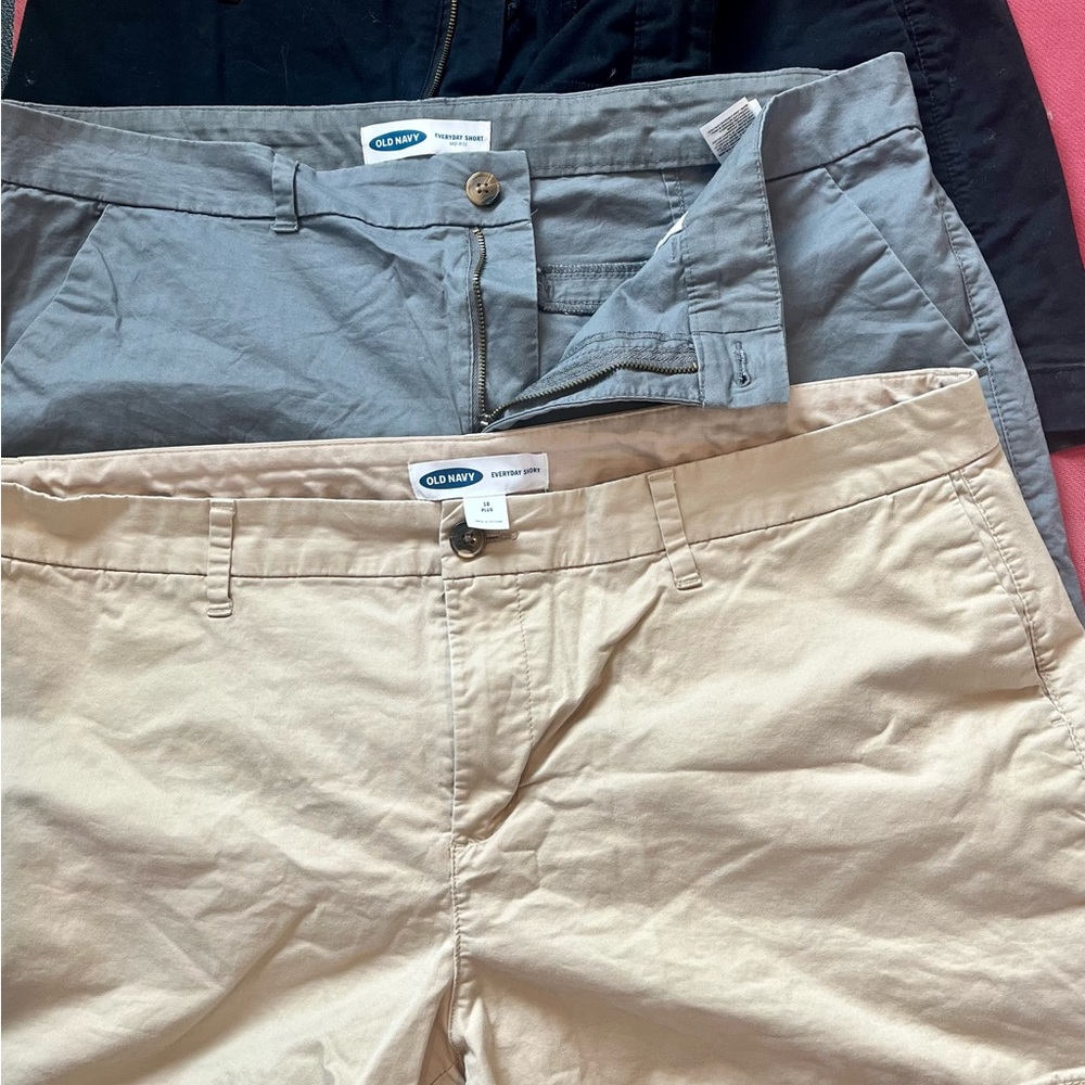 Old Navy chino style shorts 3 pair for $20